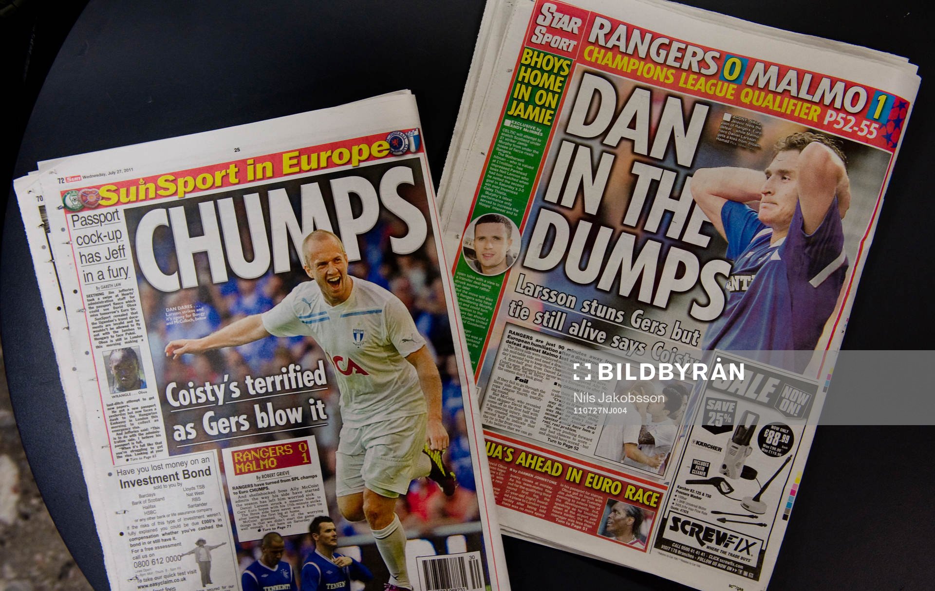 Fotboll, kval till Champions League, Glasgow Rangers har