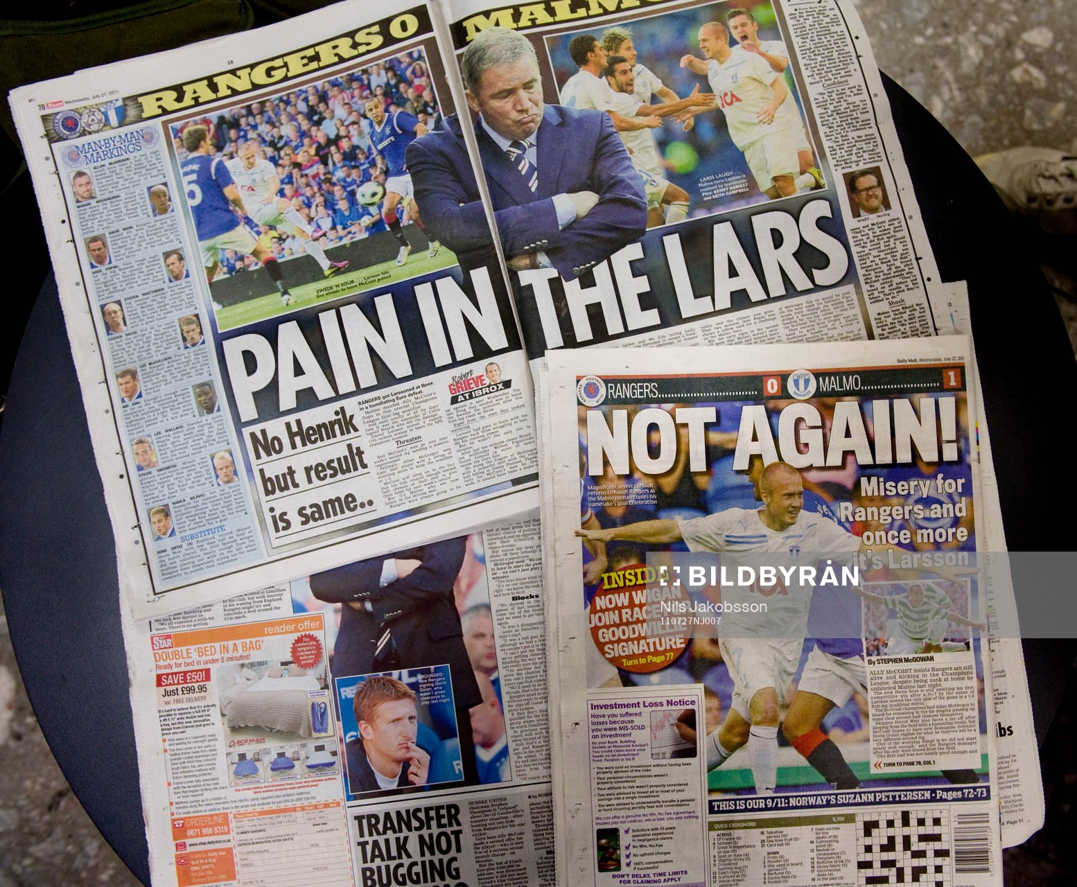Fotboll, kval till Champions League, Glasgow Rangers har