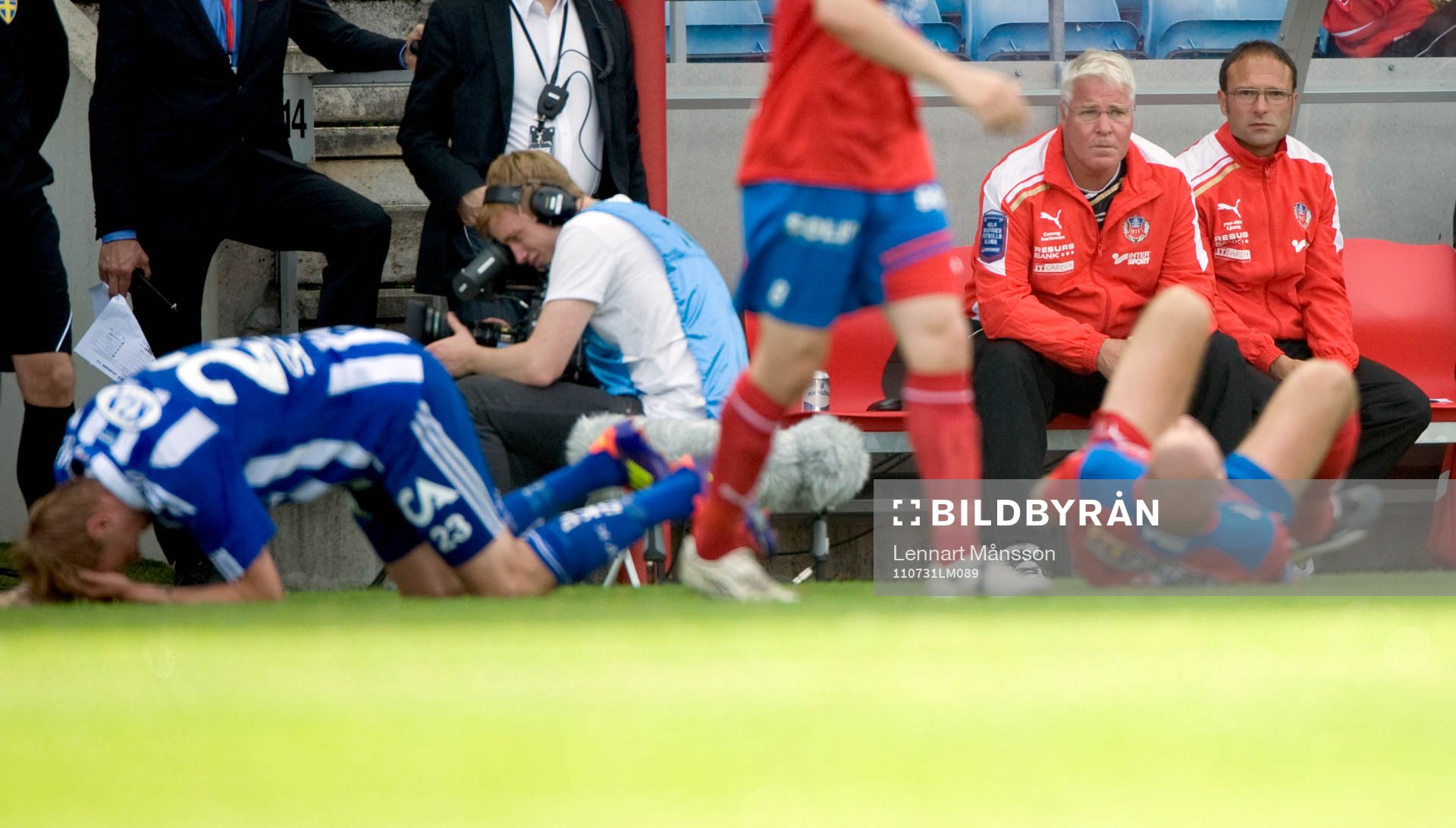 Conny Karlsson, tränare, Helsingborg. Skadade spelare,