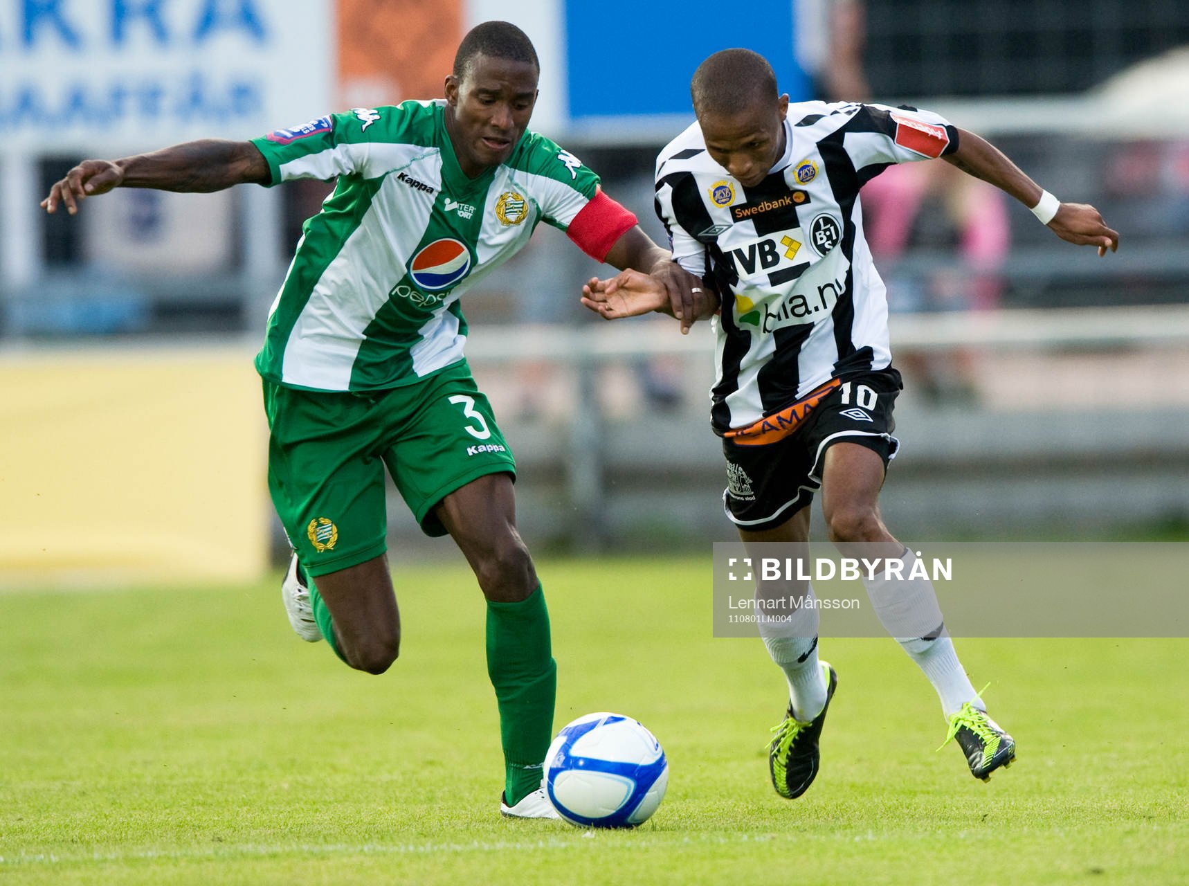 Bradley Ralani, Landskrona, och José Monteiro, Hammarby