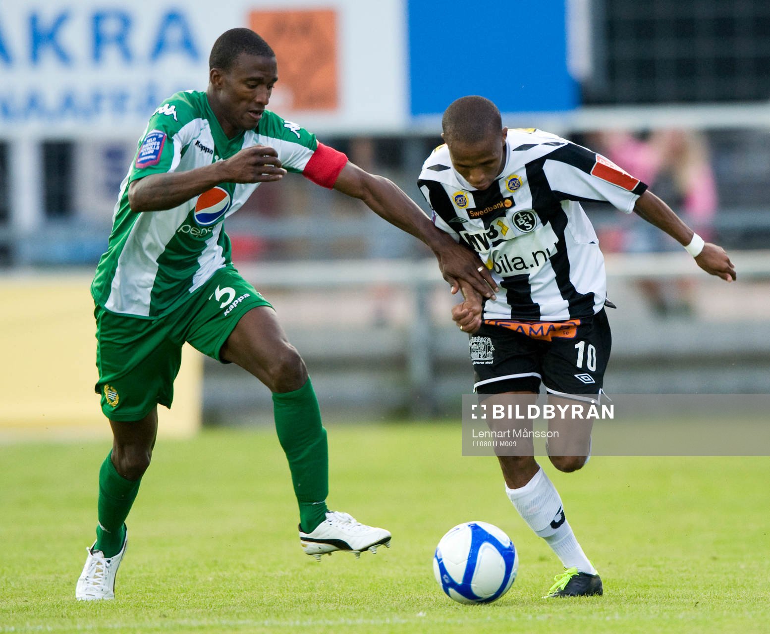 Bradley Ralani, Landskrona, och José Monteiro, Hammarby