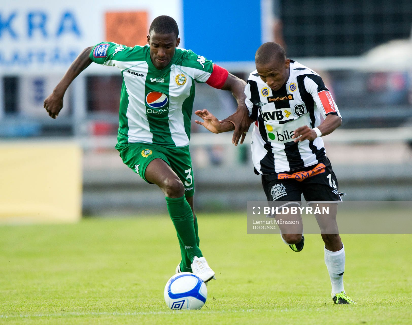 Bradley Ralani, Landskrona, och José Monteiro, Hammarby