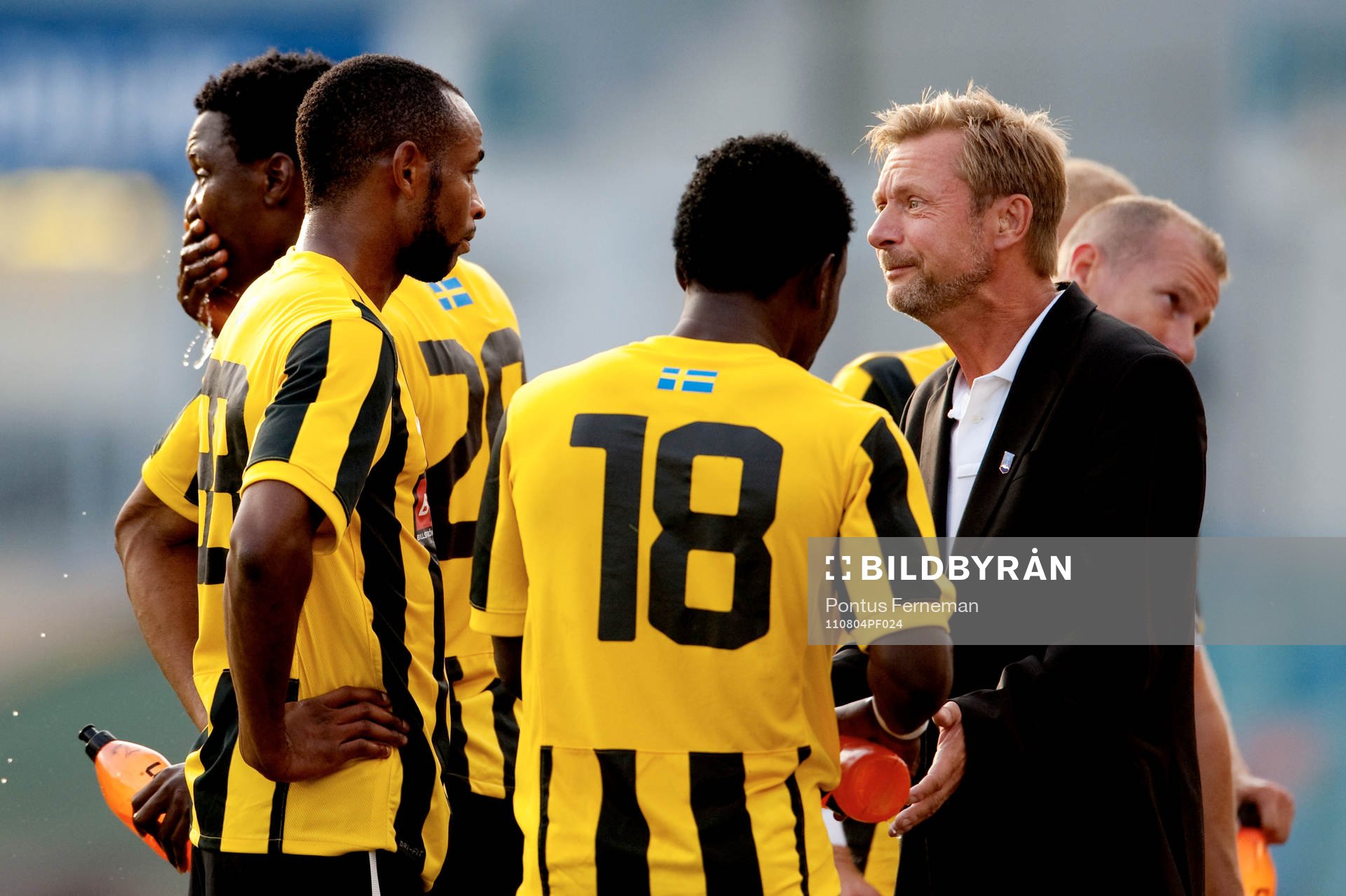Rene Makondele, Majeed Waris, Peter Gerhardsson, tränare