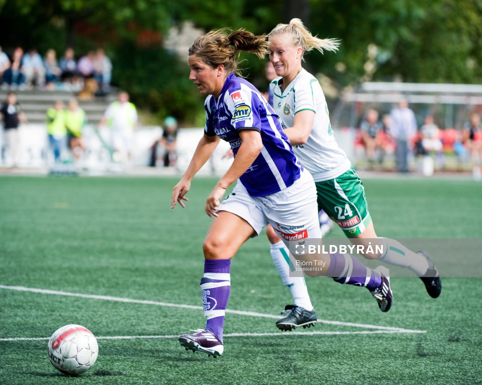  Elin Carlsson, Jitex och Kelly Eagan, Hammarby.