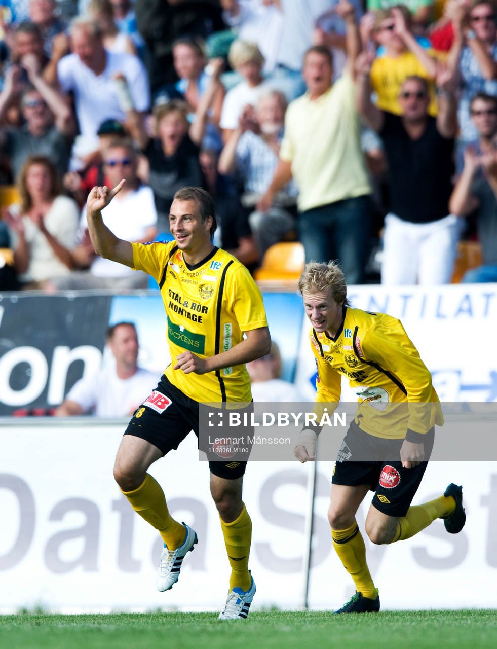 Pär Eriksson och Anton Dahlström, Mjällby (Jubel)
