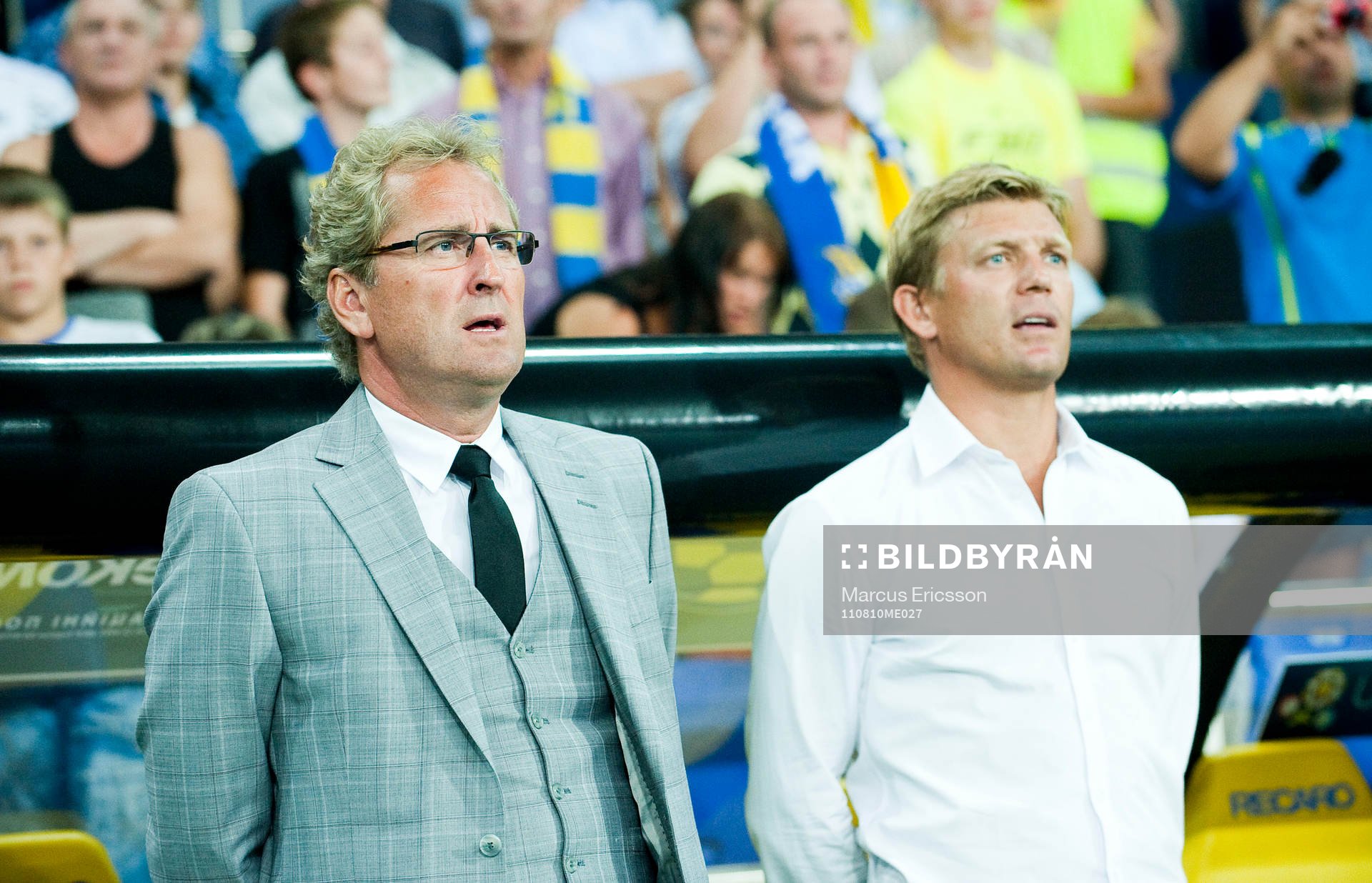 Erik Hamrén, förbundskapten och Marcus Allbäck, Players