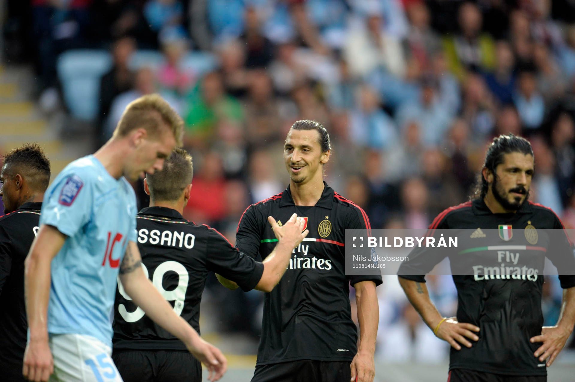 , Cassano och Zlatan Ibrahimovic, Milan (Jubel)