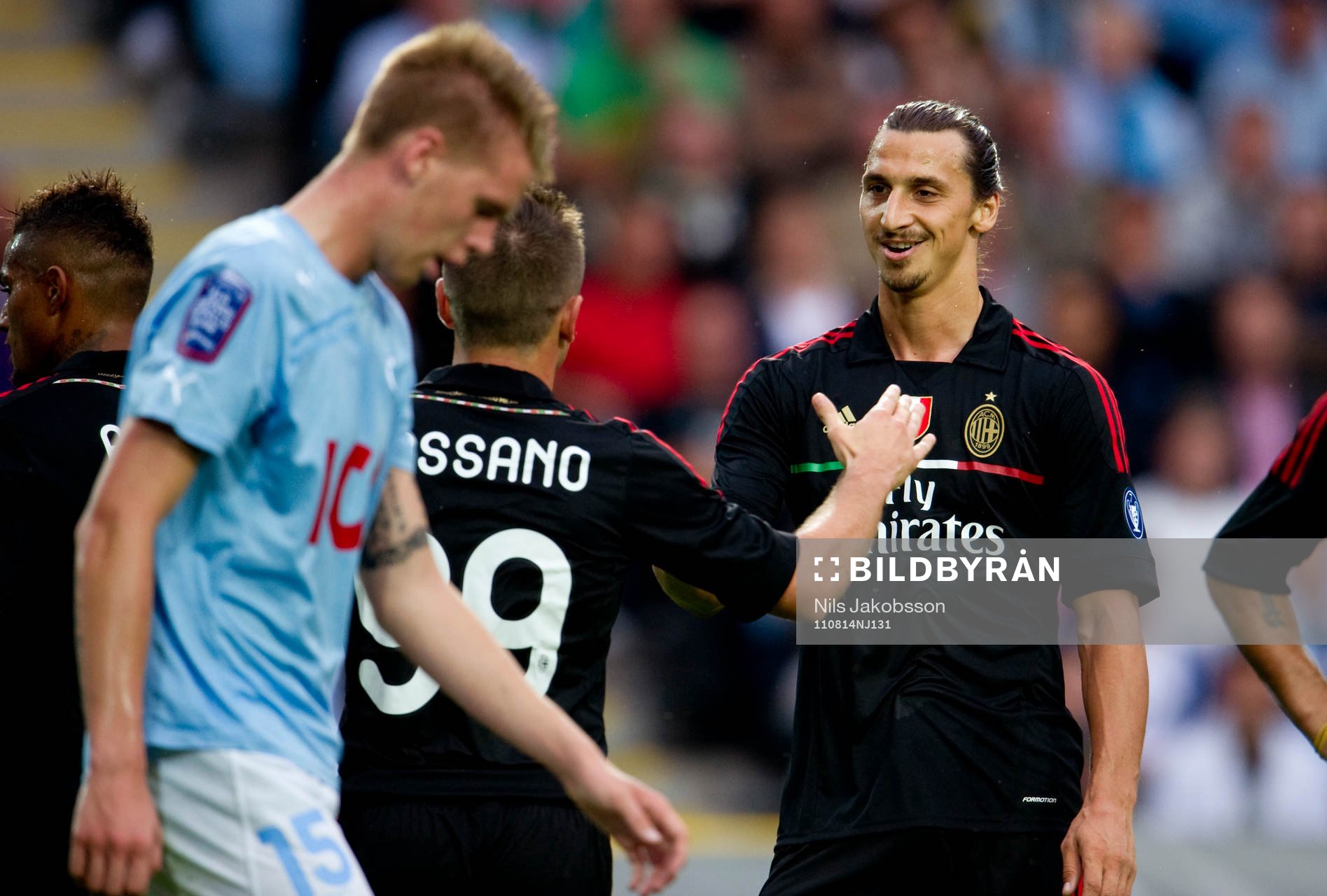 Zlatan Ibrahimovic, Antonio Cassano,  AC Milan jubel,