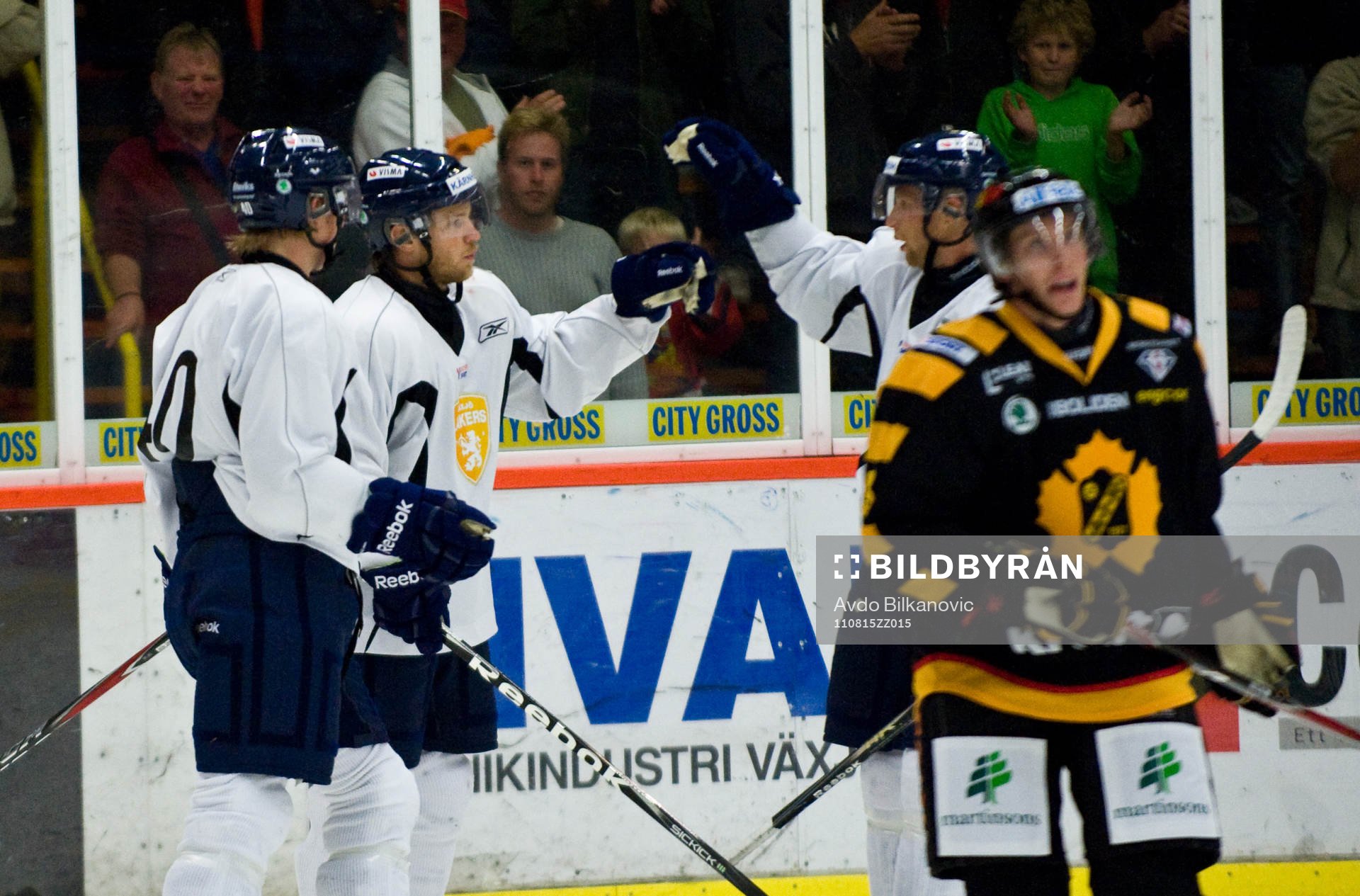 Johan Andersson, Gustav Hjelmarsson, jubel, Växjö