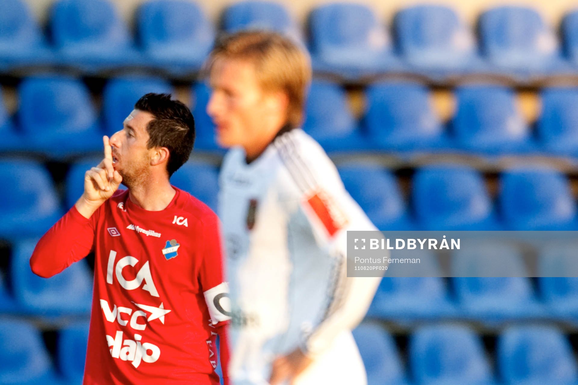 Denis Velic, Öster, jubel, Niklas Bärkroth, Brommapojkarna