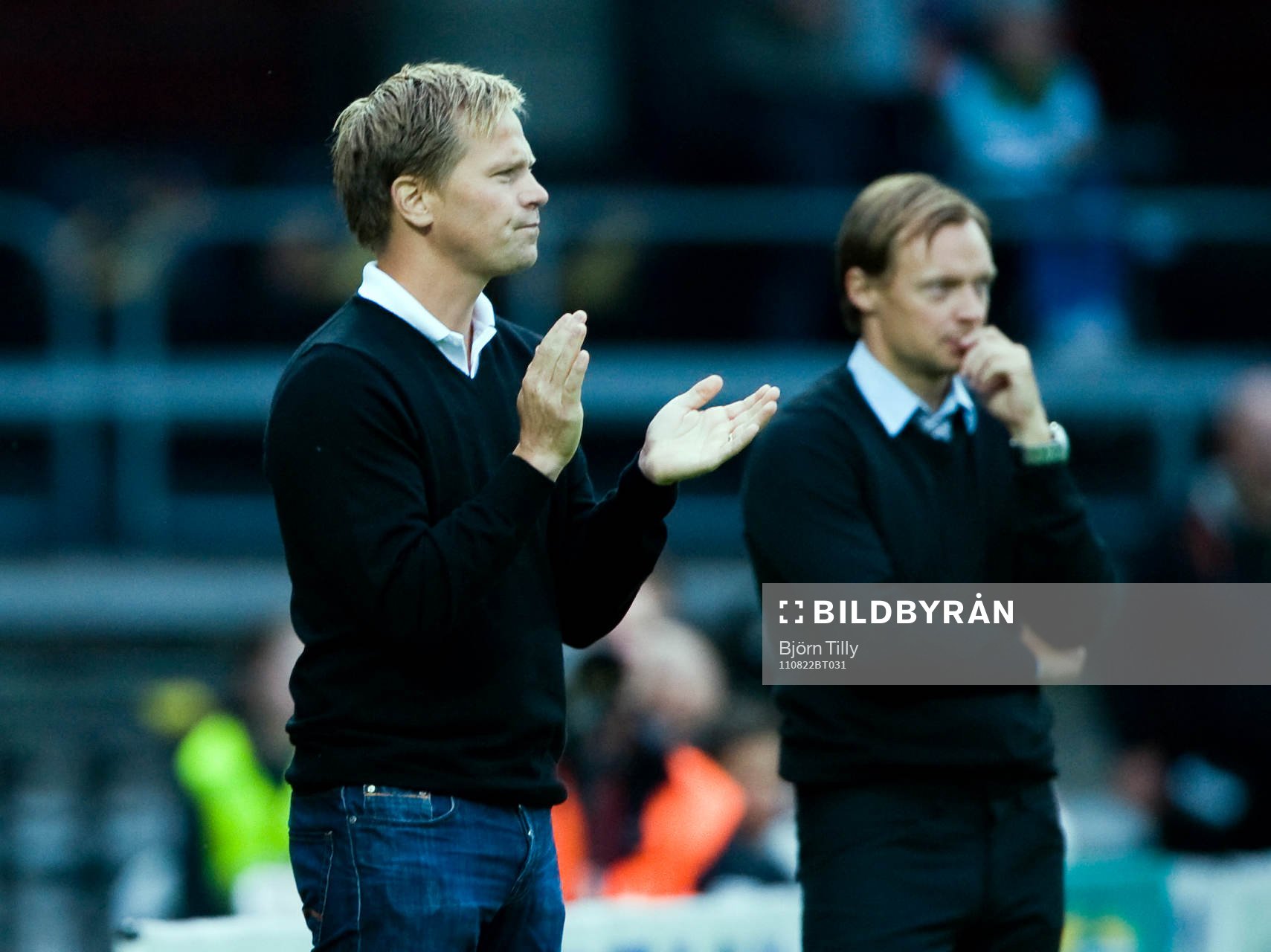 Roger Sandberg, tränare, Hammarby och Lars Ternström,