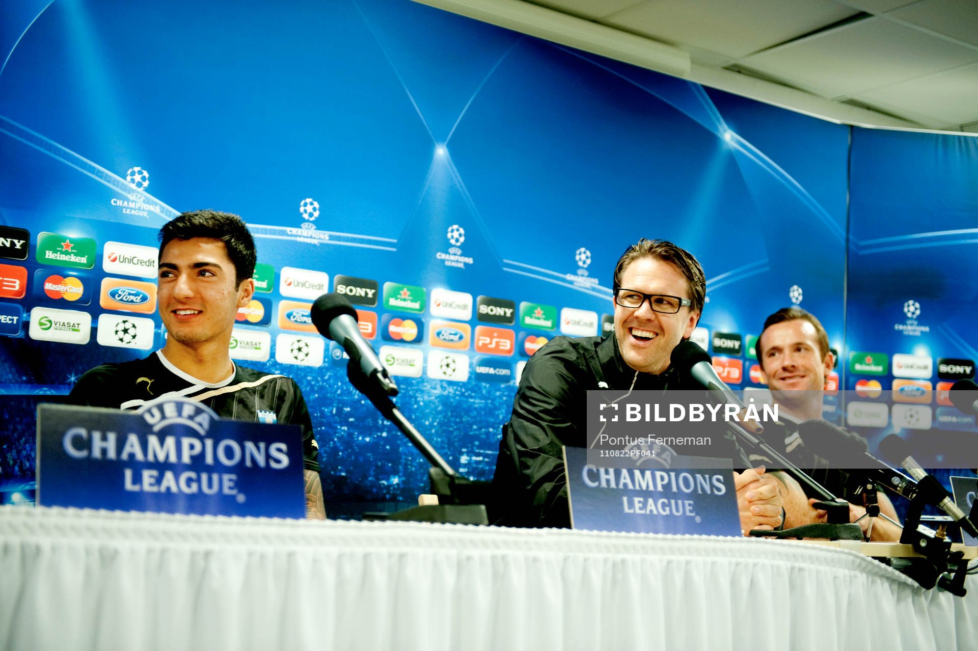 Jiloan Hamad, Rikard Norling, tränare och Ulrich Vinzents