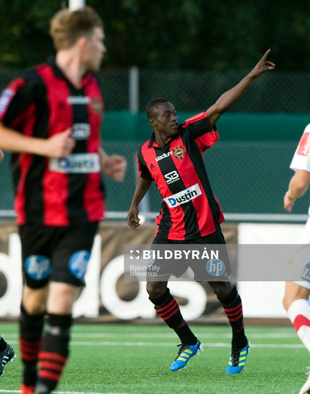  Saihou Jagne, Brommapojkarna, jubel efter 1-0.