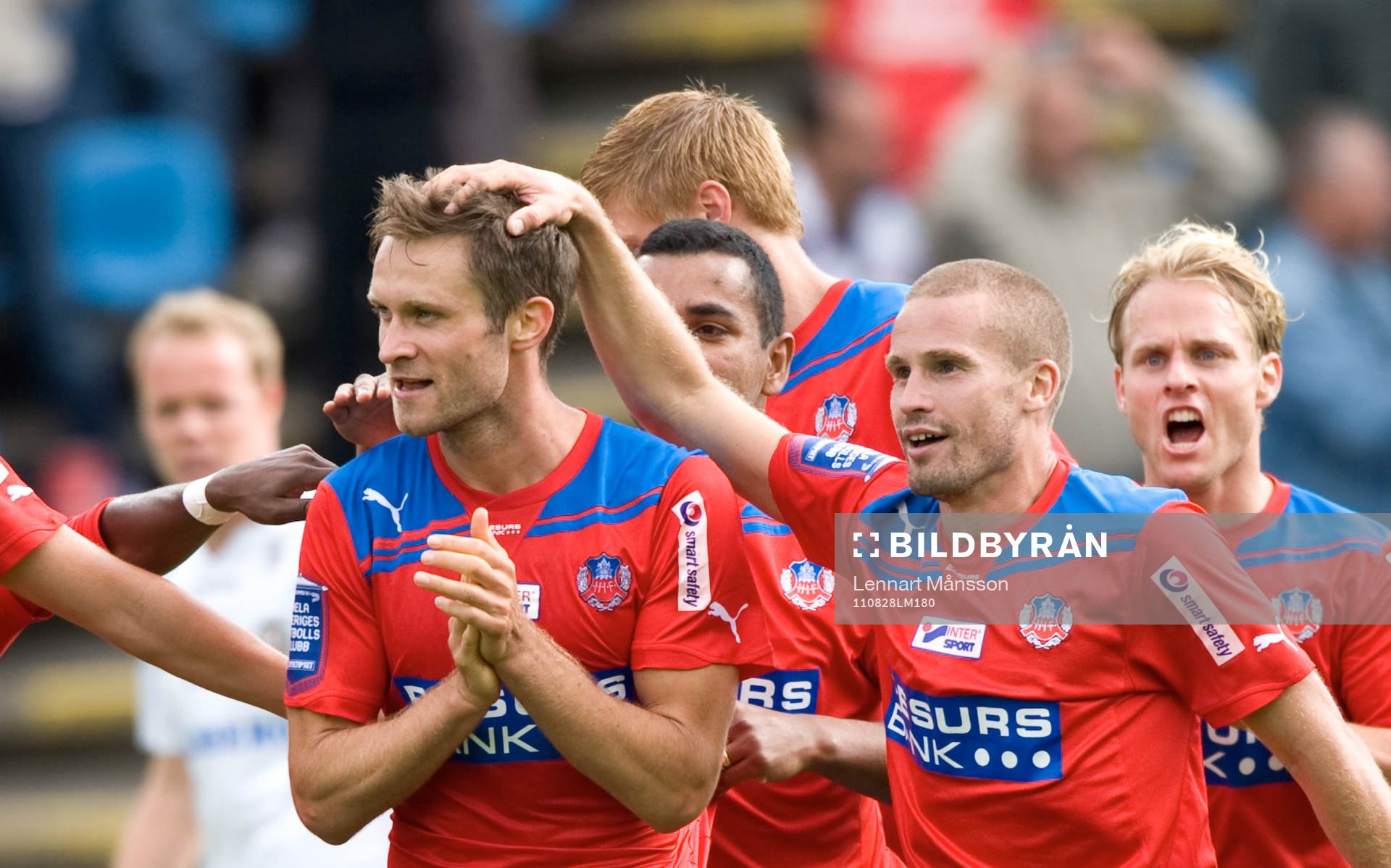 1-0 Hannu Patronen, Helsingborg, klappas om av Christoffer