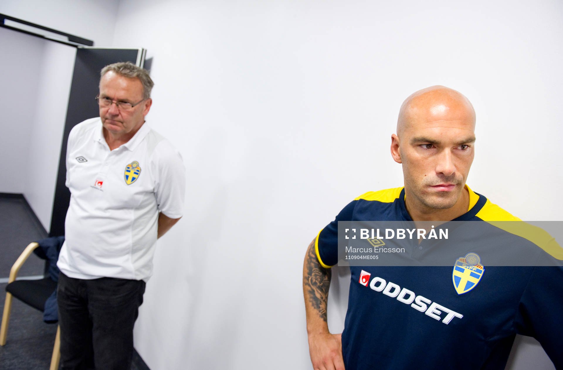 Daniel Majstorovic med Jonas Nystedt, informationsansvarig