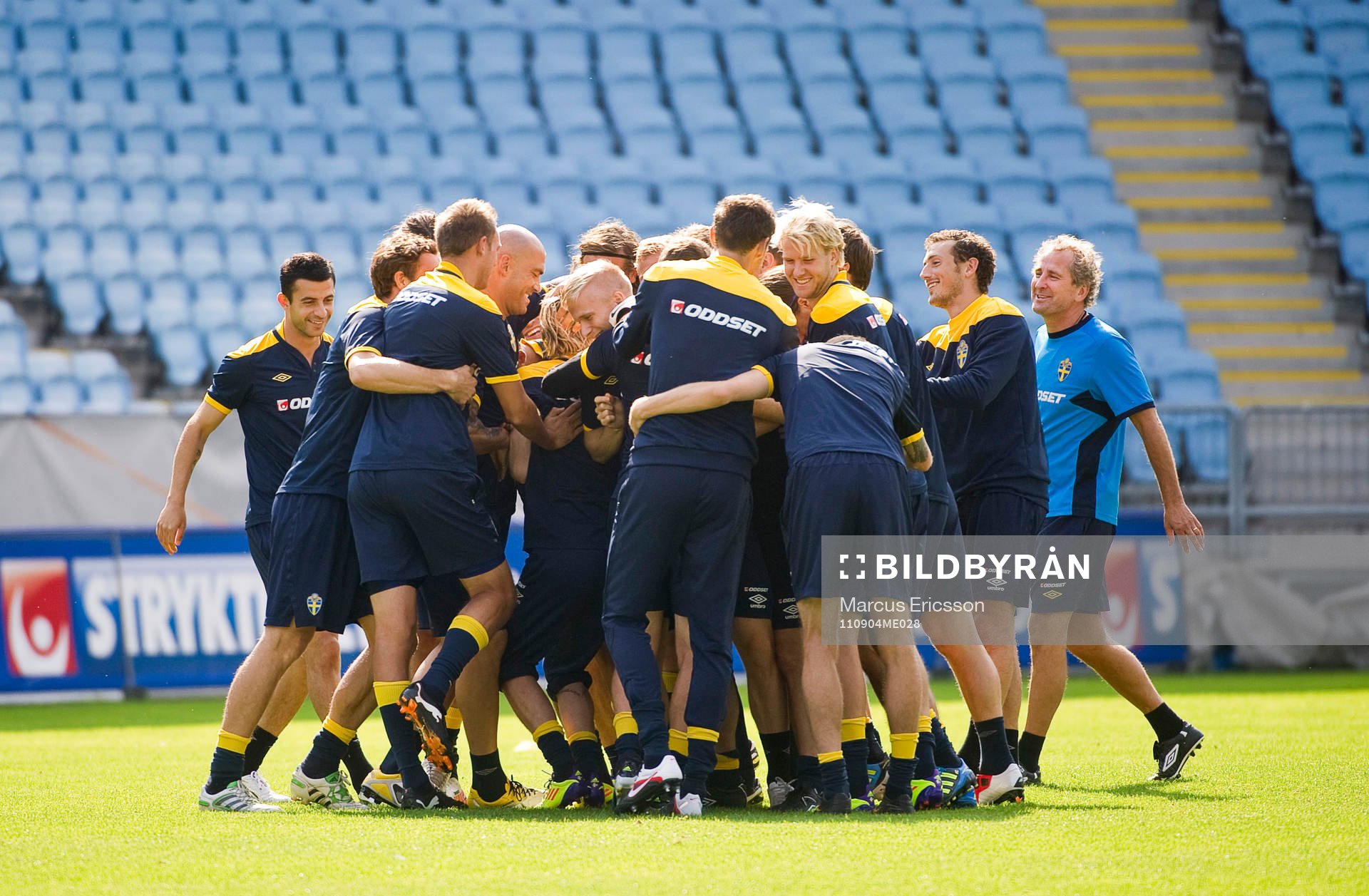 Fotboll, EM-kval, Sverige A, träning
