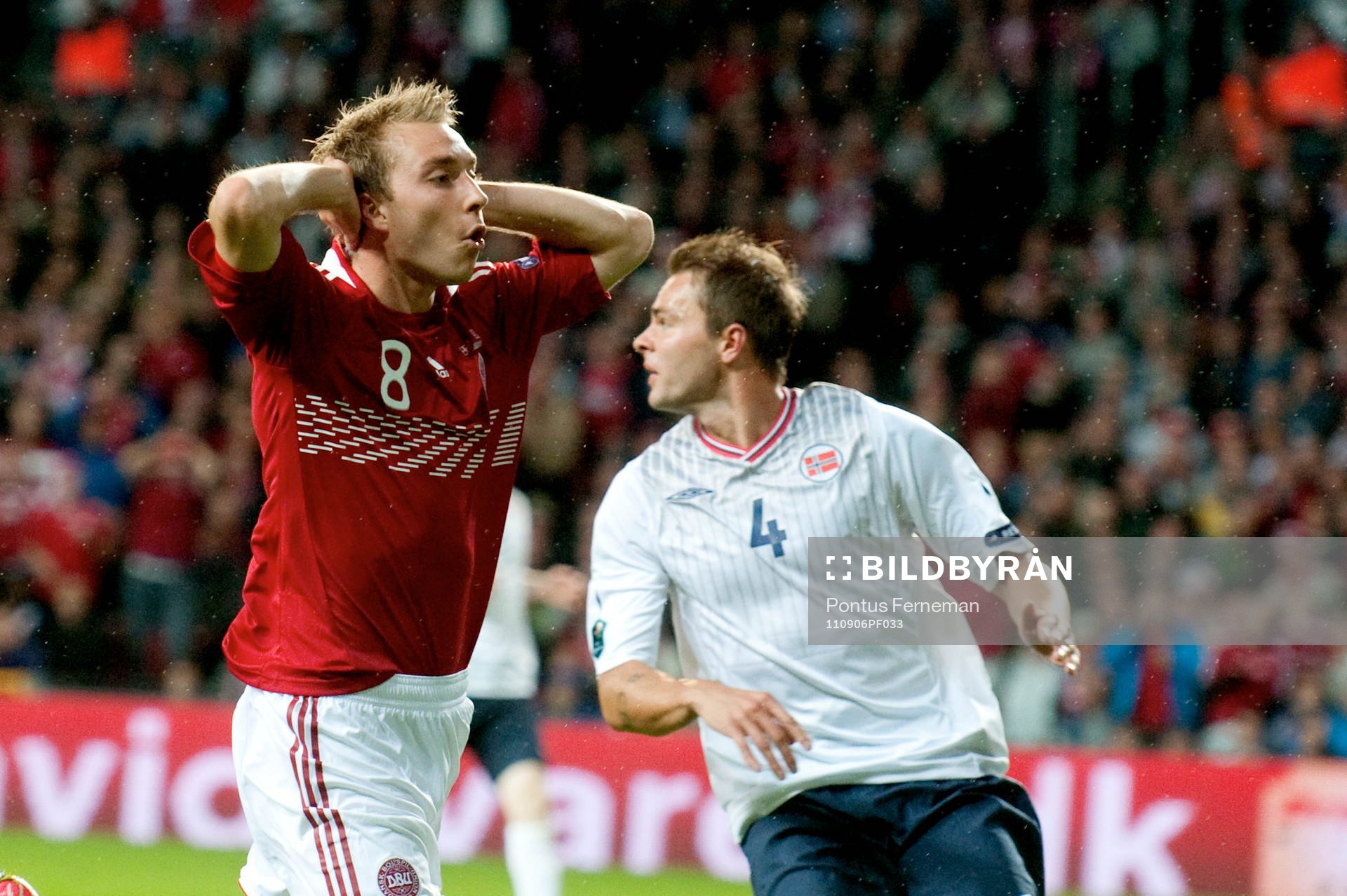 Christian D Eriksen, Danmark, missar en målchans