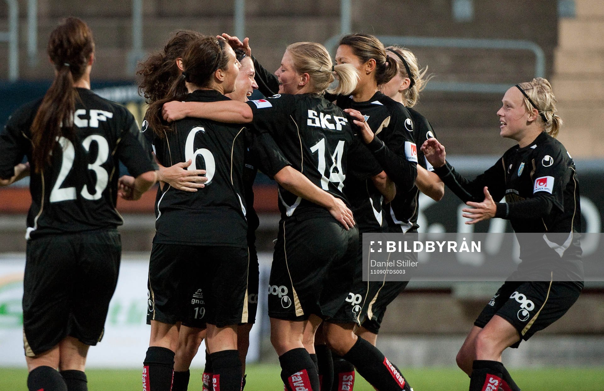 Marlene Sjöberg, Göteborg, gör 1-1, jubel