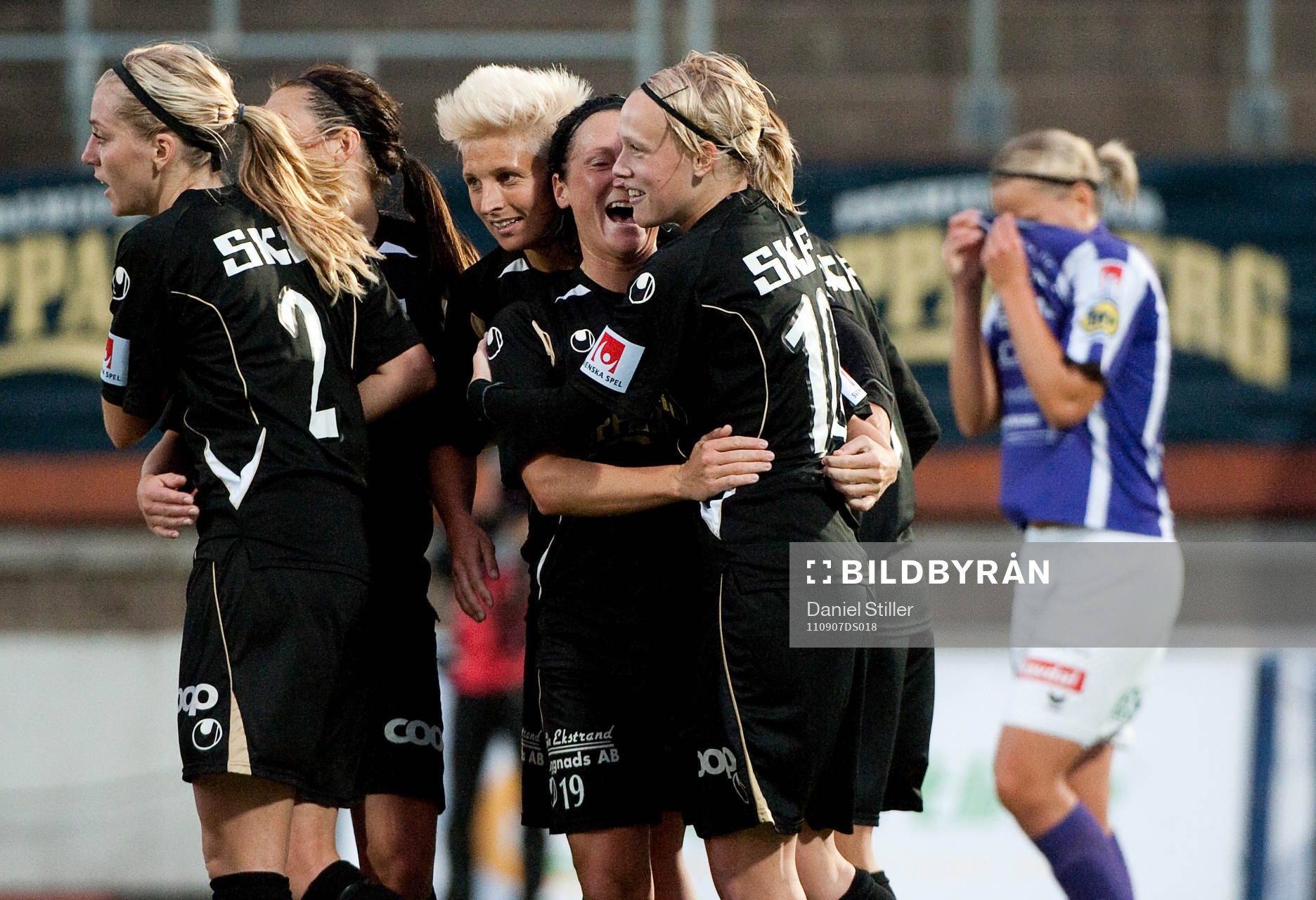 Marlene Sjöberg, Göteborg, gör 1-1, jubel