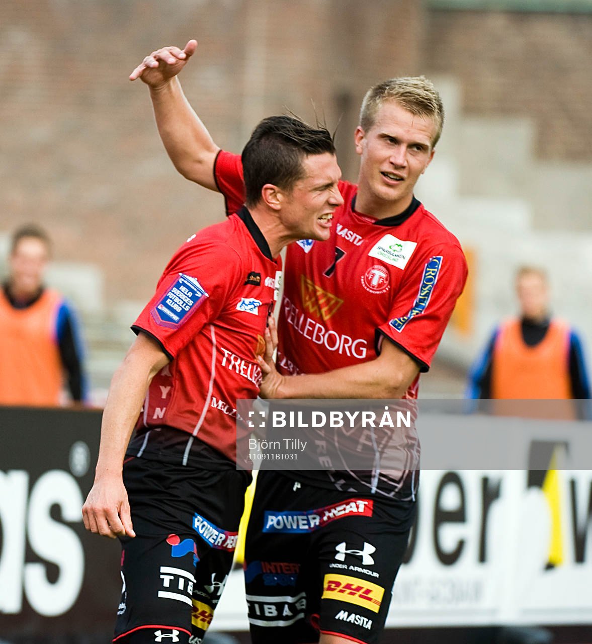 Kristian Haynes och Joakim Nilsson Trelleborg, jubel