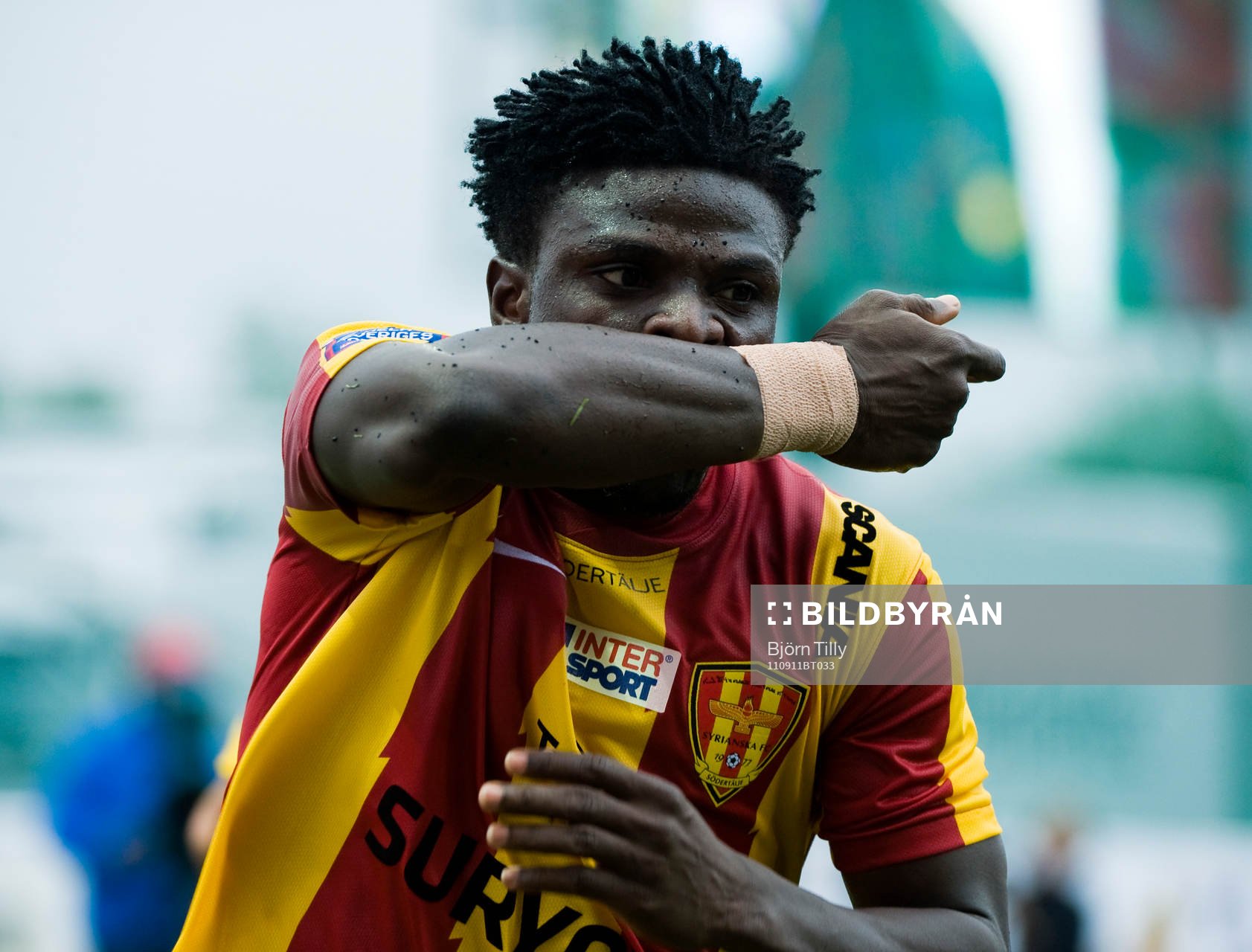  Razak Omotoyossi, Syrianska, jubel efter 1-0.
