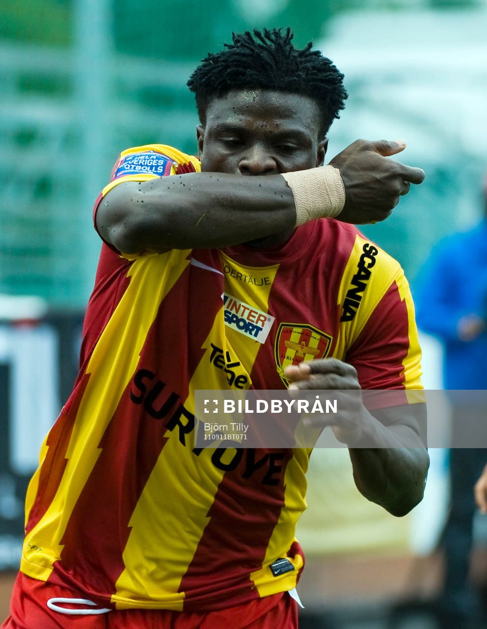  Razak Omotoyossi, Syrianska, jubel efter 1-0.