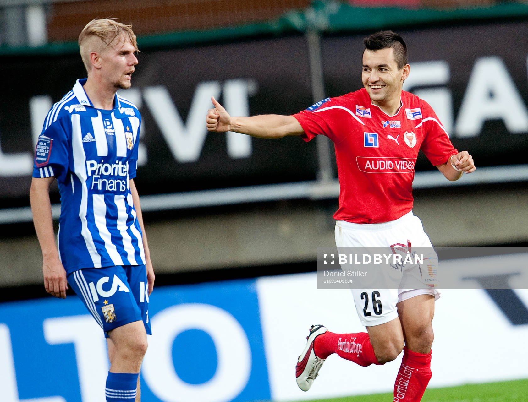Emin Nouri, Kalmar, gör 2-0, jubel, Erik Lund,  Göteborg,