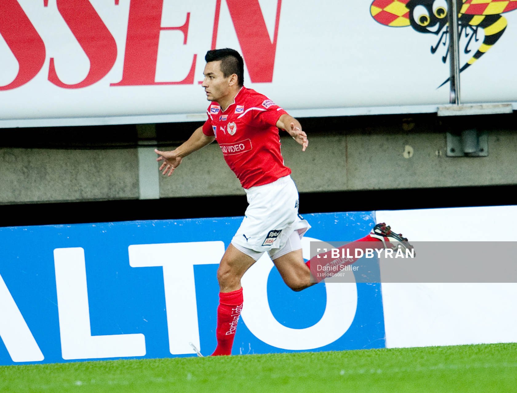 Emin Nouri, Kalmar, gör 2-0, jubel