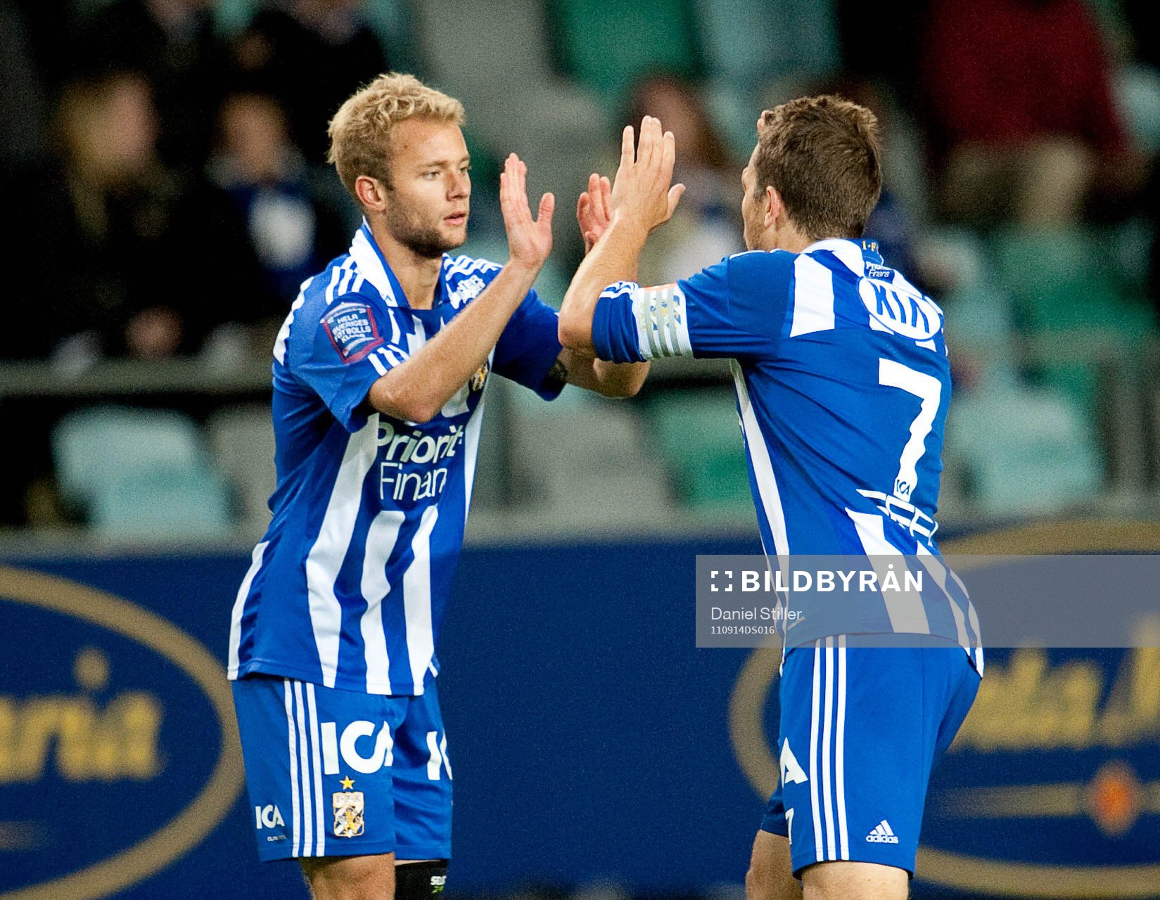 Robin Söder, Göteborg, gör 1-2, jubel