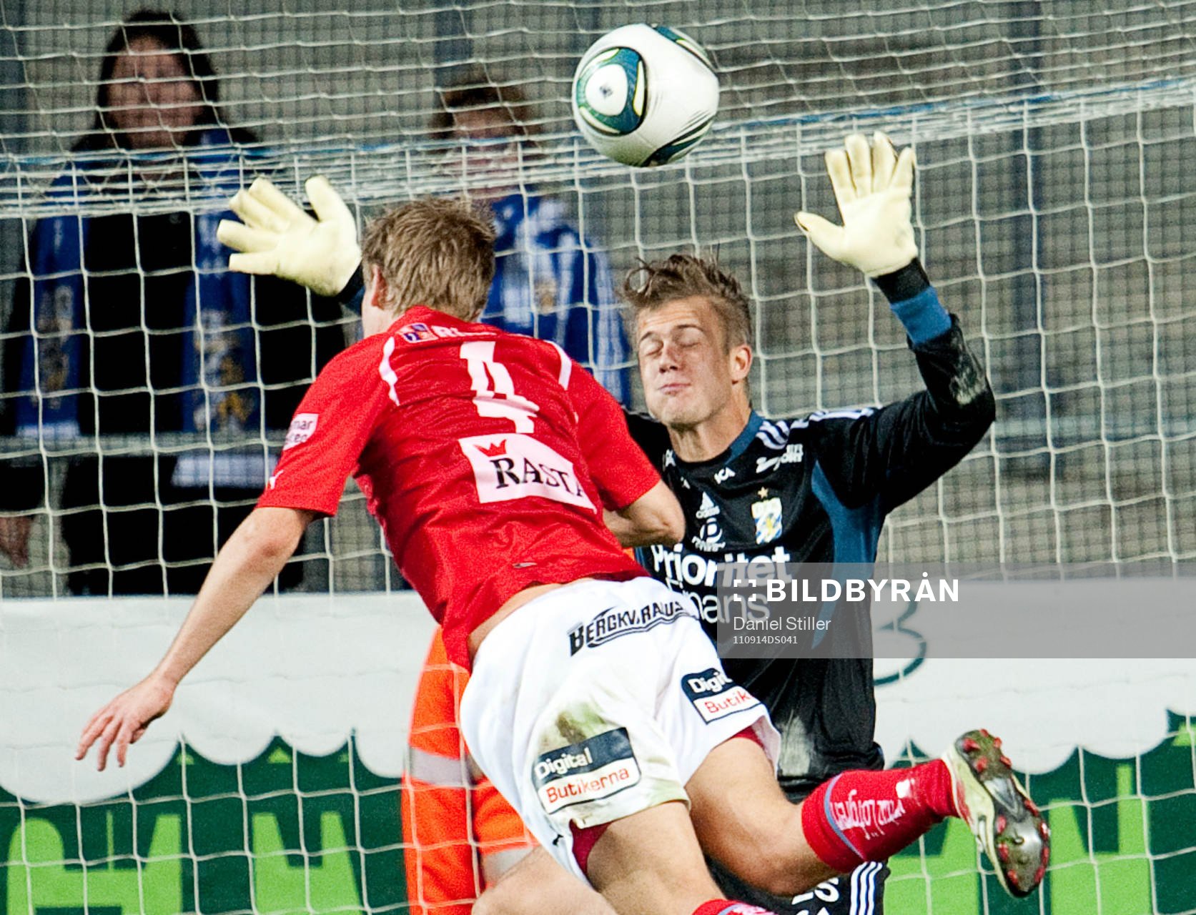 Erik Israelsson, Kalmar, gör 2-3 bakom Erik Dahlin,