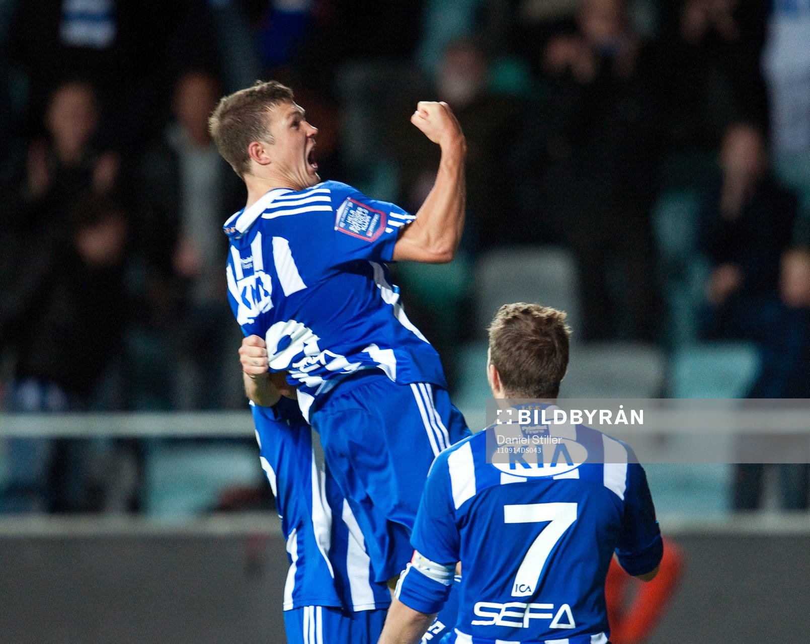 Hannes Stiller, Göteborg, gör 3-3, jubel
