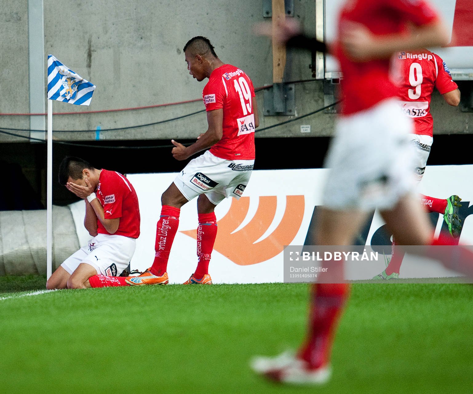 Emin Nouri, Kalmar, gör 0-1, jubel