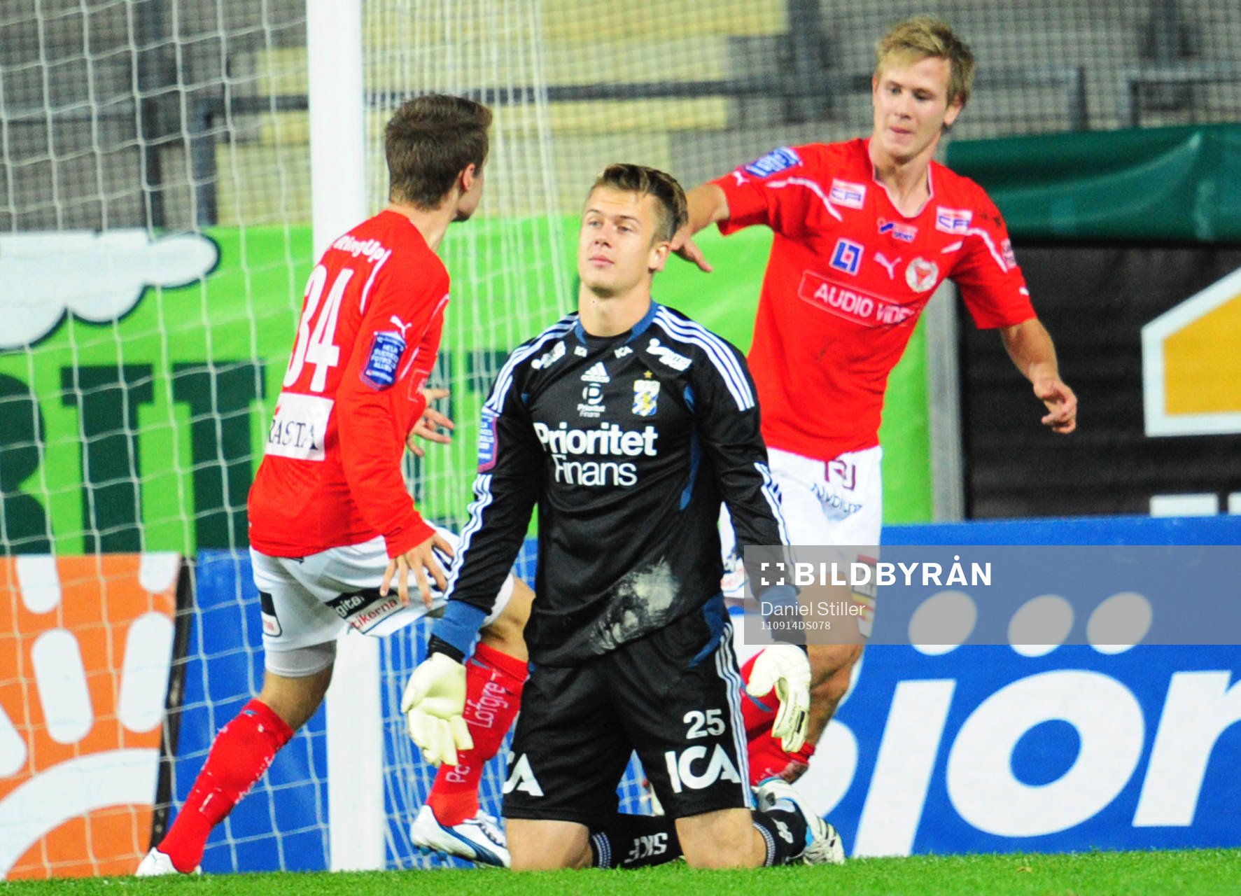Erik Israelsson, Kalmar gör 2-3. Erik Dahlin, målvakt,