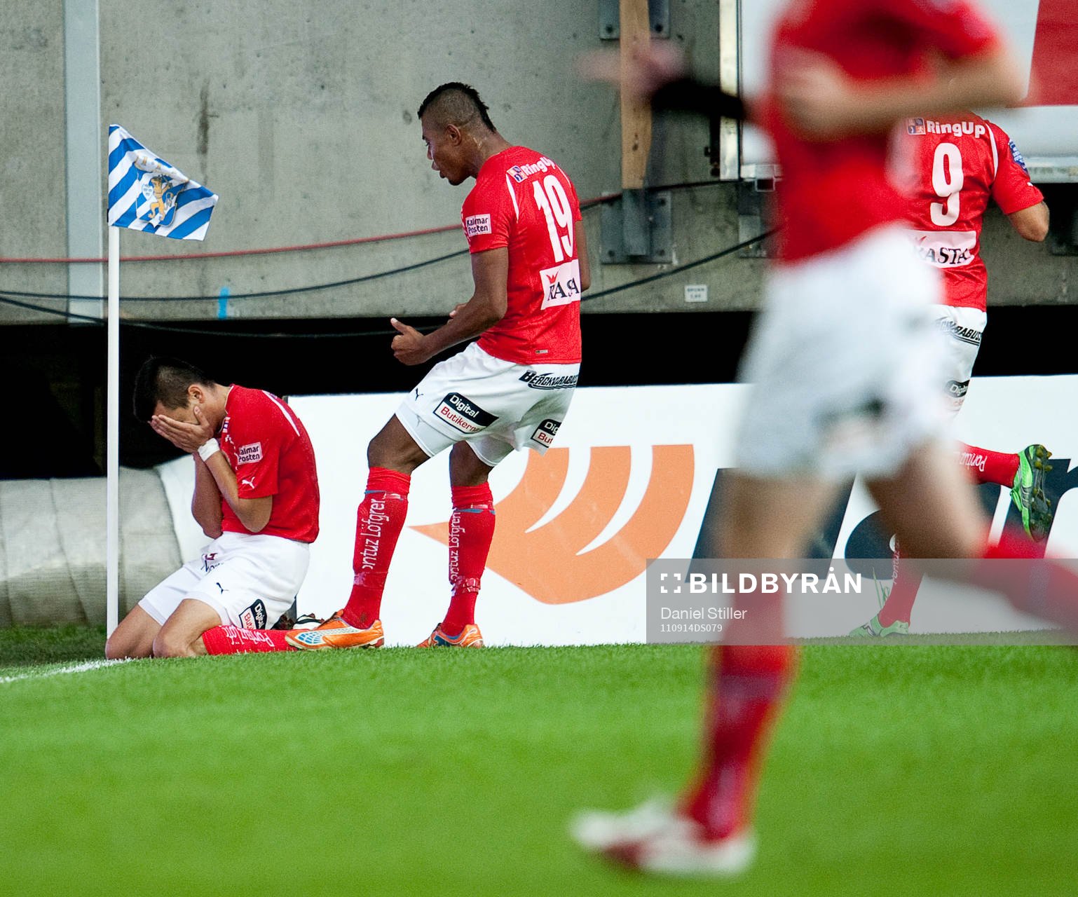Emin Nouri, Kalmar, gör 2-0, jubel