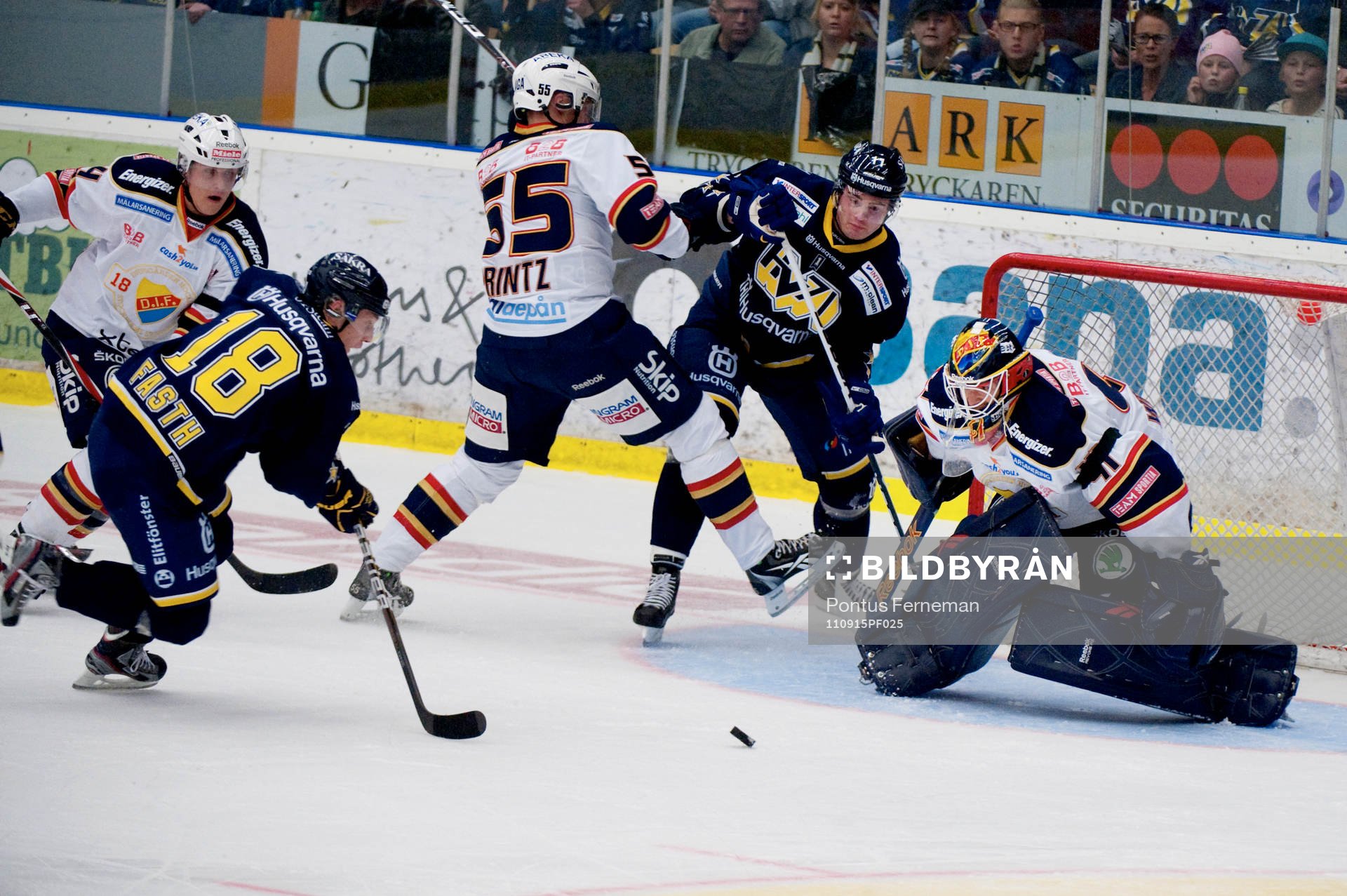 Jesper Fasth, Hv71, Gustaf Wesslau, målvakt, Djurgården