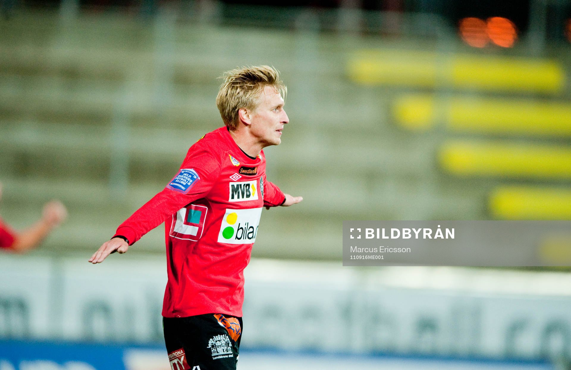  Thomas Raun, Landskrona jubel efter 2-0