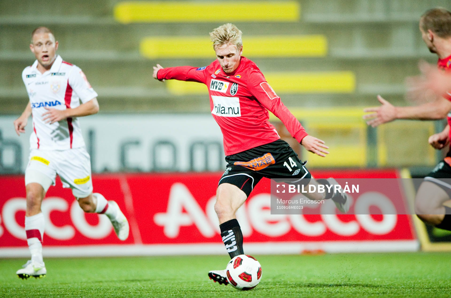 Thomas Raun, Landskrona skjuter in 2-0 för Landskrona