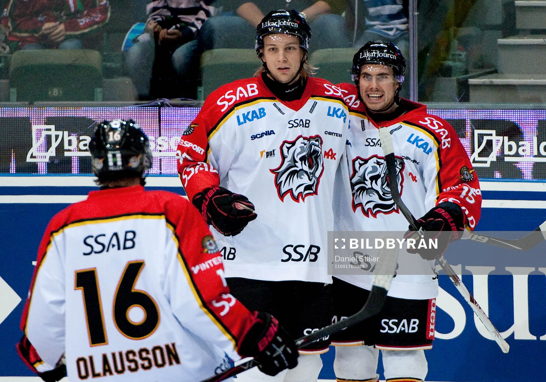 Johan Harju, Luleå, gör 0-1, jubel Mattias Persson,
