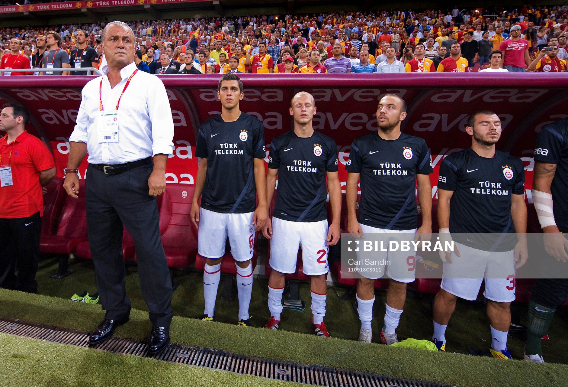  Galatasaray, bänk, Fatih Terim, tränare.