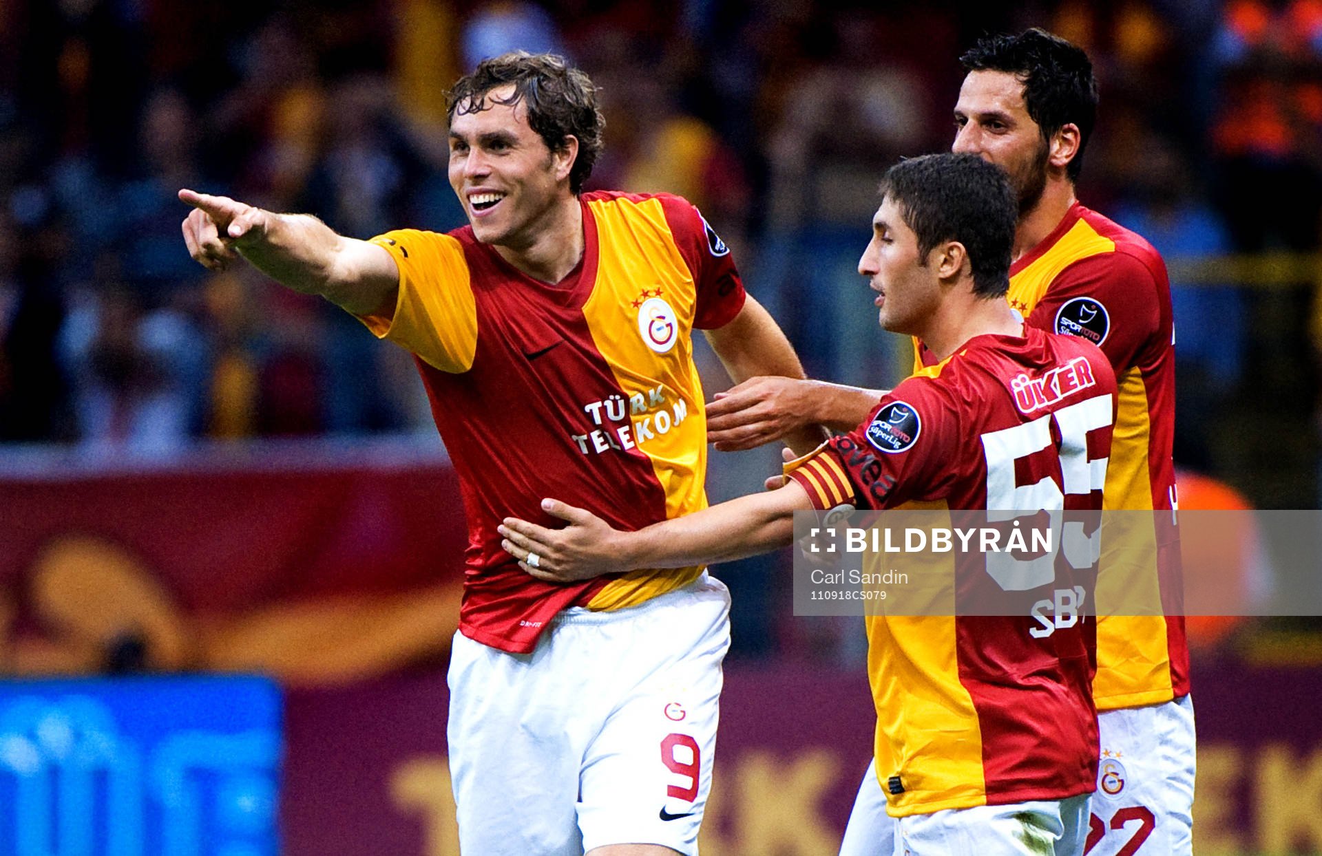 Johan Elmander, Galatasaray, jubel.