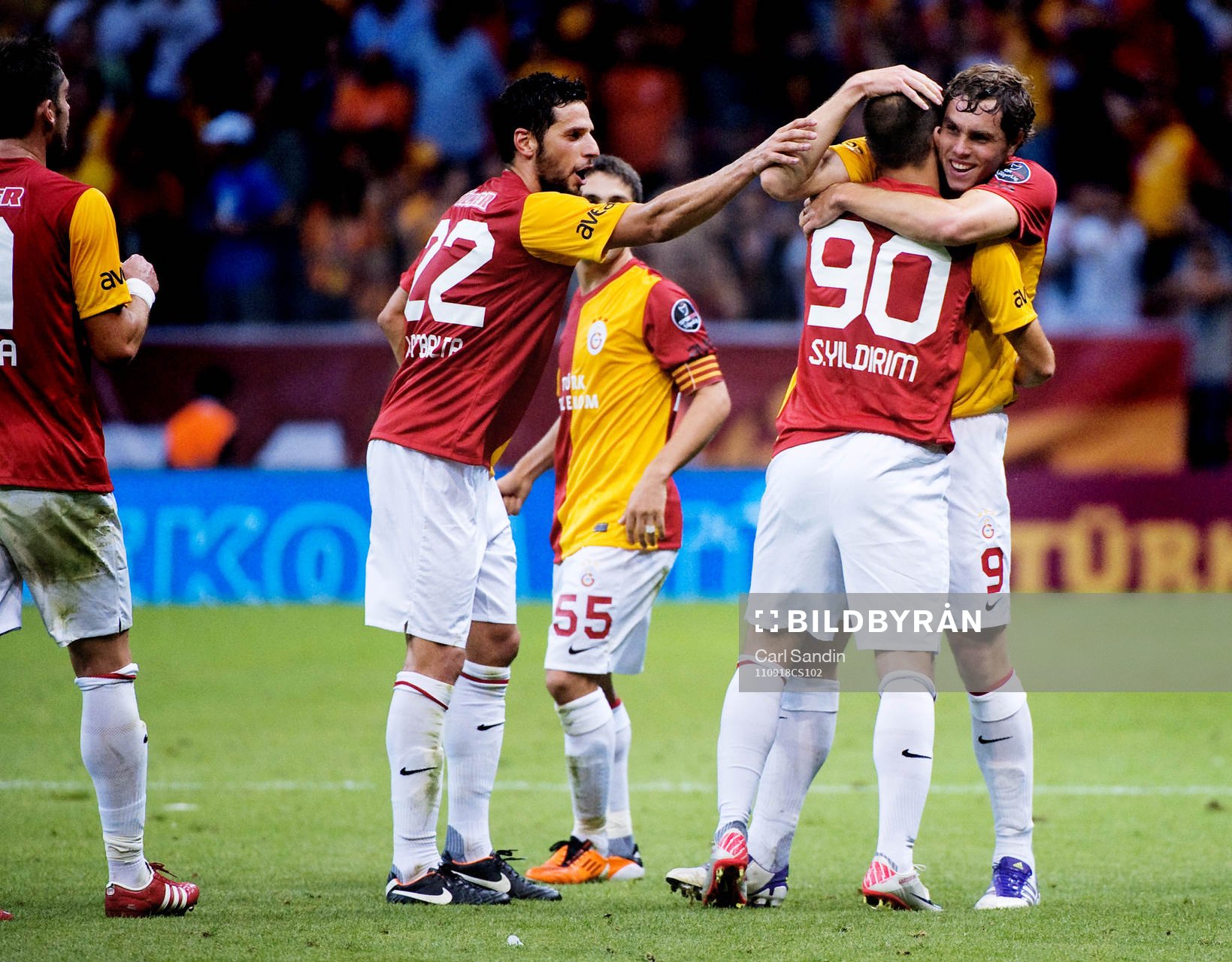  Johan Elmander, kramar om Sercan Yildirim, Galatasaray, jubel.