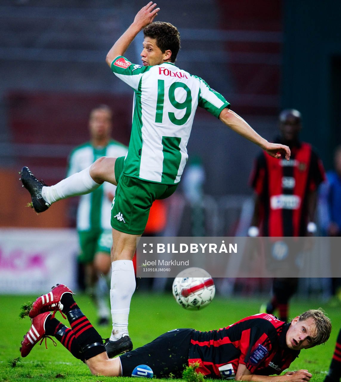 Paulinho Guará, Hammarby, och Joakim Lindner,