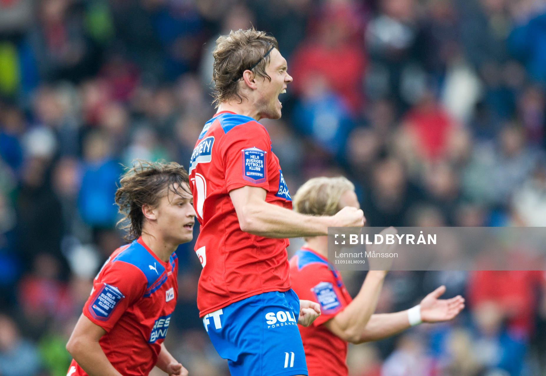 1-0 Thomas Sörum, Helsingborg. Jubel, glädje
