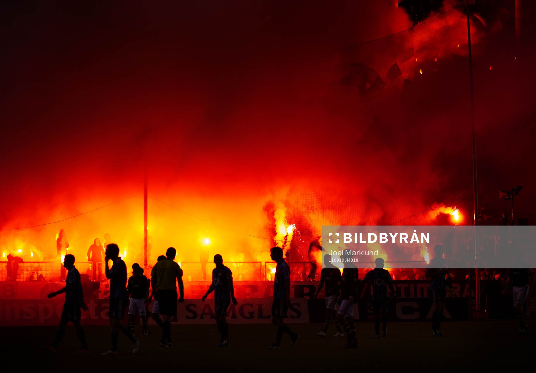 Matchen fick avbrytas tillfälligt