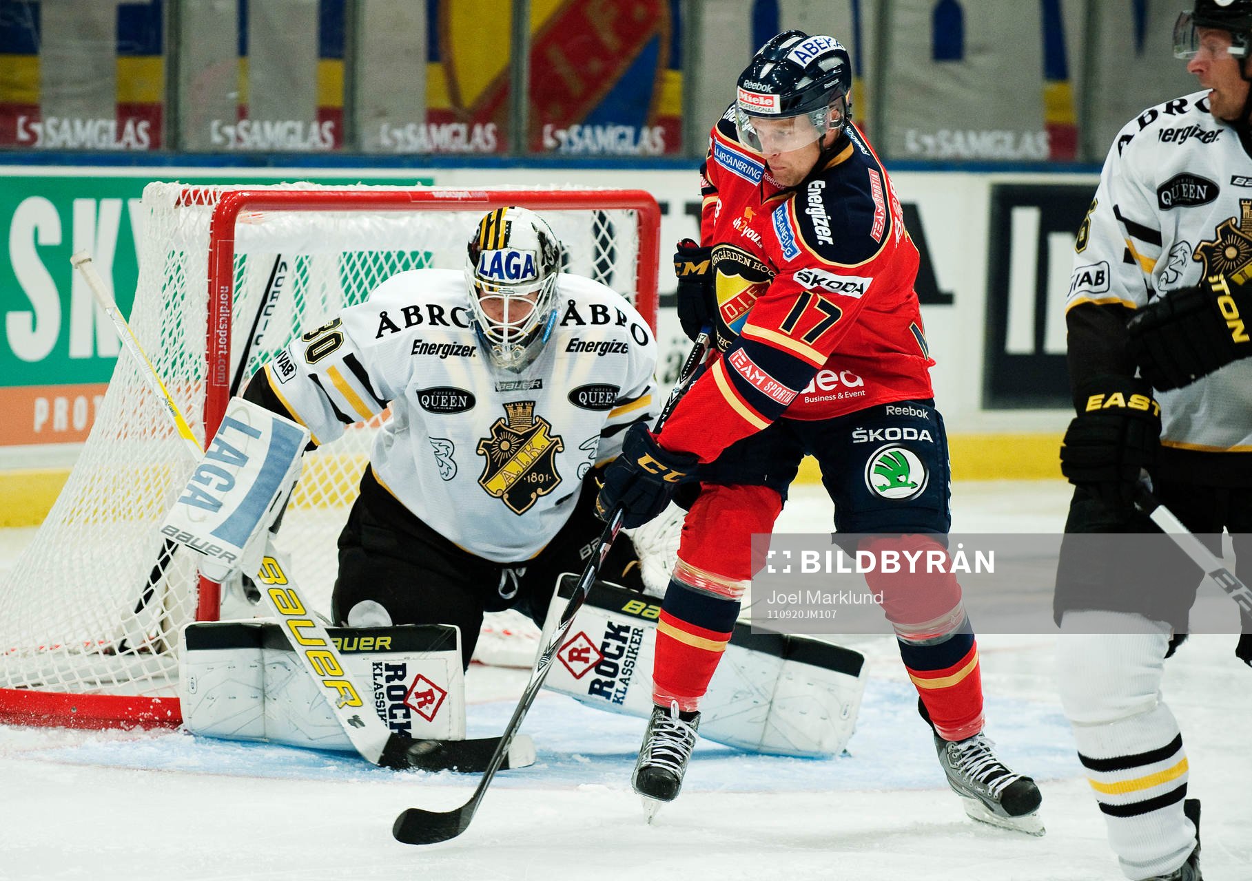 Mathias Tjärnqvist, Djurgården, styr in 1-1 bakom Viktor