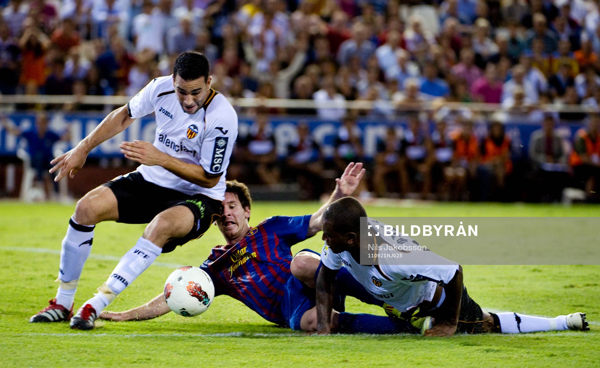 Adil Rami, Luis Miguel, Valencia, Lionel Messi, Barcelona