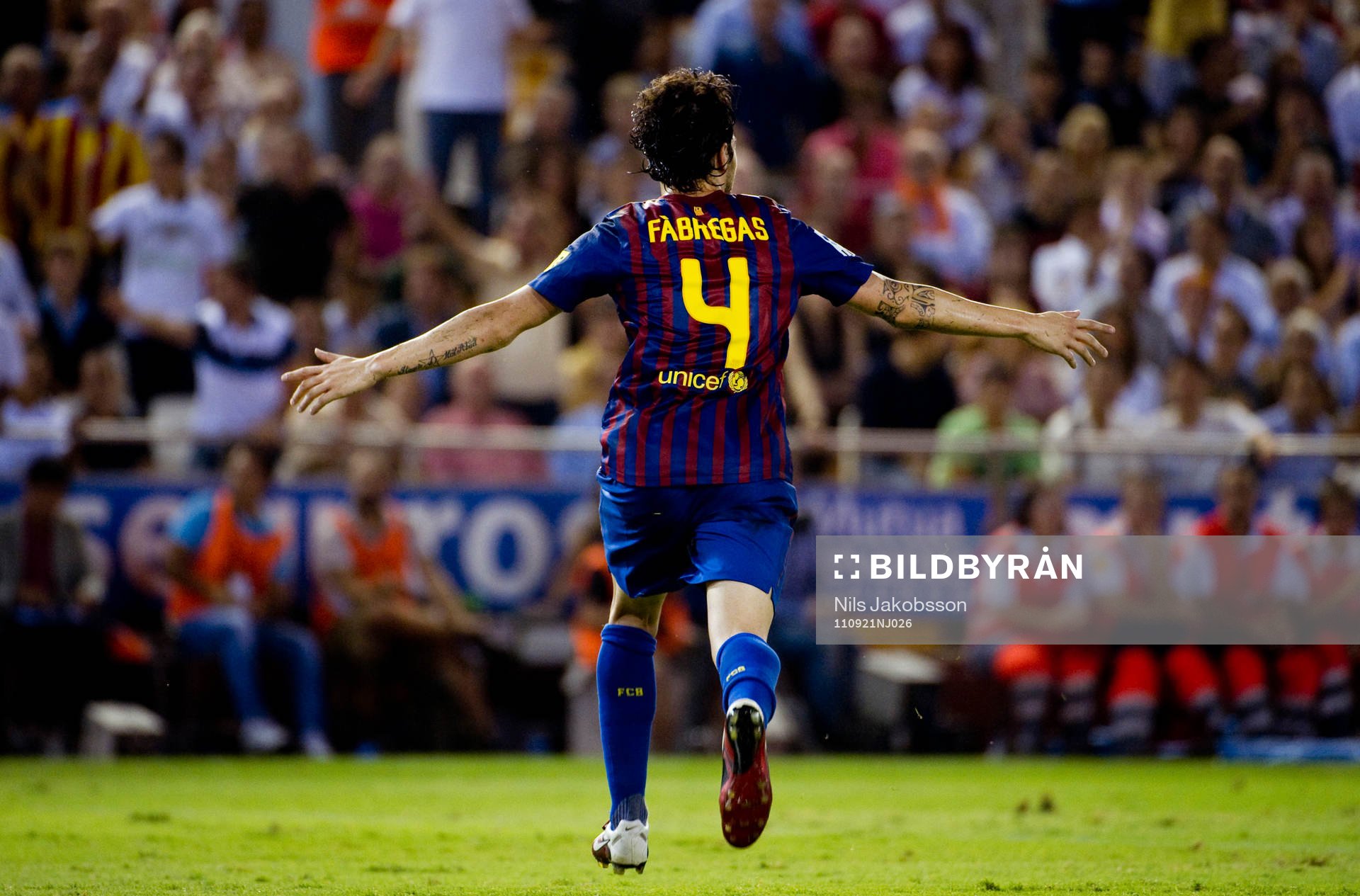Cesc Fàbregas, Barcelona räddar 2-2, jubel