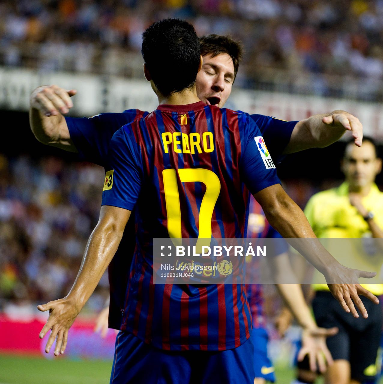   Lionel Messi, Pedro Rodriguez, Barcelona, jubel, kram.