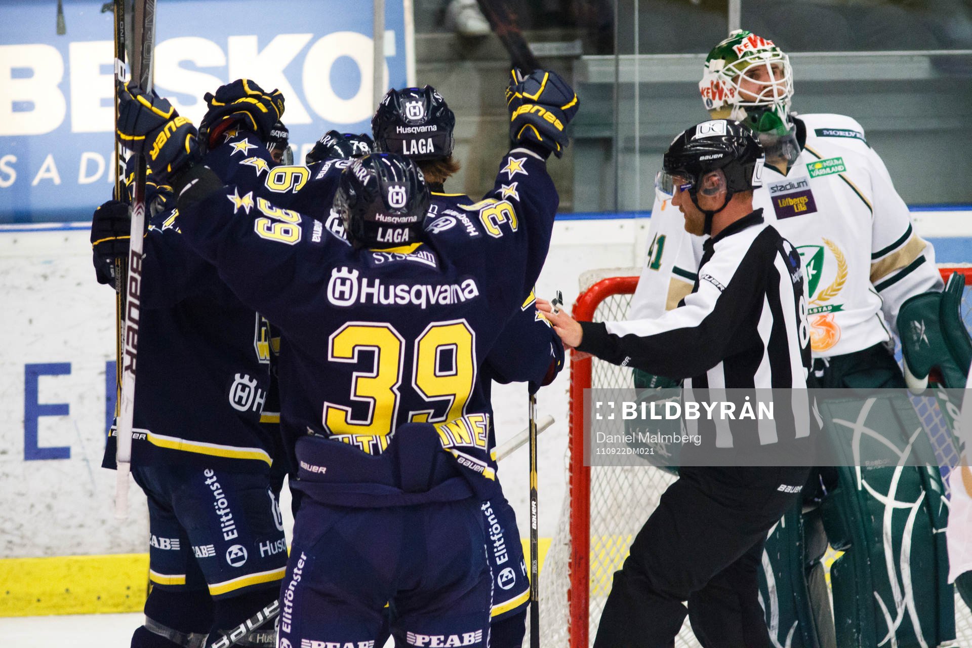 Jukka Voutilainen,  Jesper Fasth och Johan Davidsson, HV71,