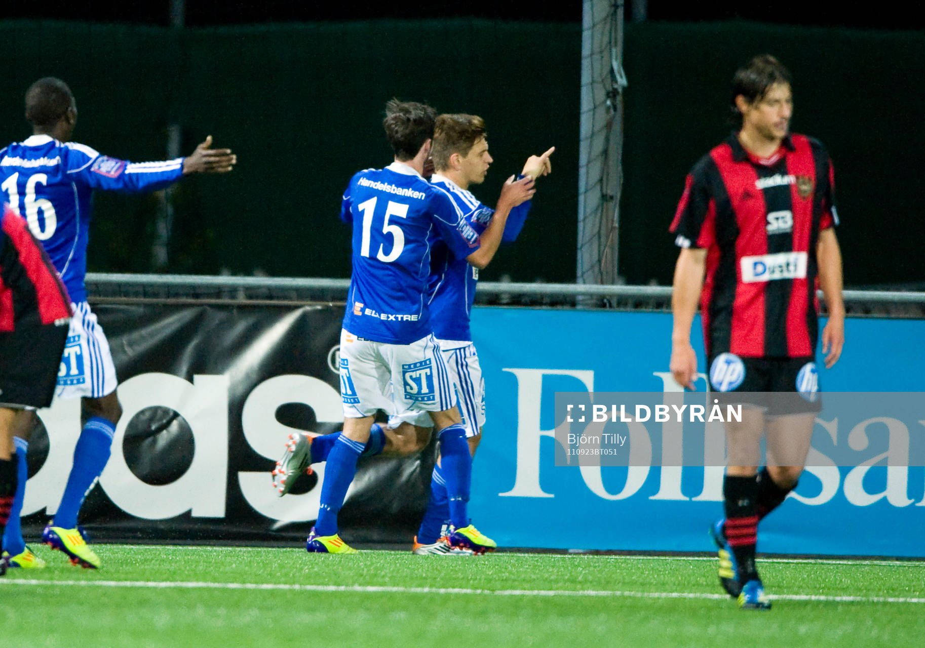  Fredrik Holster, Sundsvall, jubel efter 1-3.